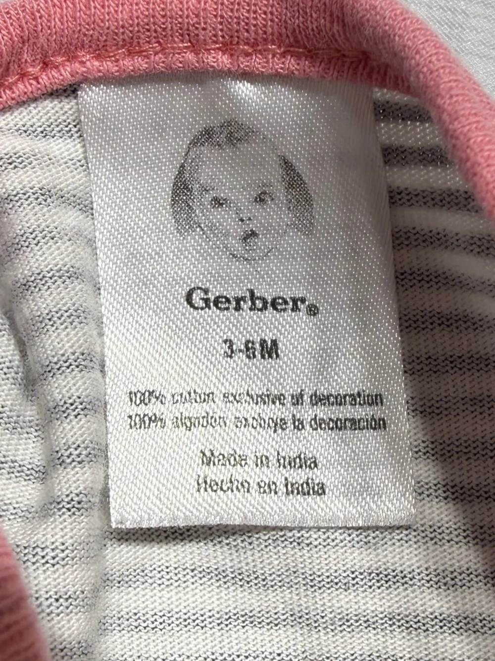 Gerber Baby Girl Cute Striped Footie Pajamas Size 3-6 Months